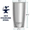 imageYETI Rambler 20 oz Stainless Steel Vacuum Insulated Tumbler wMagSlider LidBig Sky Blue