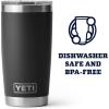 imageYETI Rambler 20 oz Stainless Steel Vacuum Insulated Tumbler wMagSlider LidBlack