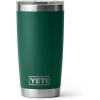 imageYETI Rambler 20 oz Stainless Steel Vacuum Insulated Tumbler wMagSlider LidBlack Forest Green