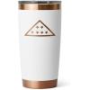 imageYETI Rambler 20 oz Stainless Steel Vacuum Insulated Tumbler wMagSlider LidFolds of Honor  White