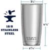 imageYETI Rambler 20 oz Stainless Steel Vacuum Insulated Tumbler wMagSlider LidVerde