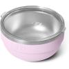 imageYETI Rambler Bowl Vacuum Insulated Stackable and Nestable Stainless Steel Bowl with Lid 45 Quart WhiteCherry Blossom  Textured