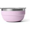imageYETI Rambler Bowl Vacuum Insulated Stackable and Nestable Stainless Steel Bowl with Lid 45 Quart WhiteCherry Blossom  Textured