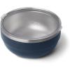 imageYETI Rambler Bowl Vacuum Insulated Stackable and Nestable Stainless Steel Bowl with Lid 45 Quart WhiteNavy