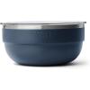 imageYETI Rambler Bowl Vacuum Insulated Stackable and Nestable Stainless Steel Bowl with Lid 45 Quart WhiteNavy