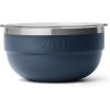 imageYETI Rambler Bowl Vacuum Insulated Stackable and Nestable Stainless Steel Bowl with Lid 45 Quart WhiteNavy