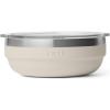 imageYETI Rambler Low Bowl Vacuum Insulated Stackable and Nestable Stainless Steel Bowl with Lid 07 Quart WhiteCape Taupe