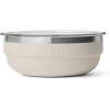 imageYETI Rambler Low Bowl Vacuum Insulated Stackable and Nestable Stainless Steel Bowl with Lid 07 Quart WhiteCape Taupe