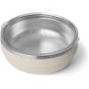 imageYETI Rambler Low Bowl Vacuum Insulated Stackable and Nestable Stainless Steel Bowl with Lid 07 Quart WhiteCape Taupe