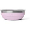 imageYETI Rambler Low Bowl Vacuum Insulated Stackable and Nestable Stainless Steel Bowl with Lid 07 Quart WhiteCherry Blossom  Textured