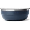 imageYETI Rambler Low Bowl Vacuum Insulated Stackable and Nestable Stainless Steel Bowl with Lid 07 Quart WhiteNavy