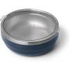 imageYETI Rambler Low Bowl Vacuum Insulated Stackable and Nestable Stainless Steel Bowl with Lid 07 Quart WhiteNavy