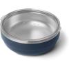 imageYETI Rambler Low Bowl Vacuum Insulated Stackable and Nestable Stainless Steel Bowl with Lid 07 Quart WhiteNavy