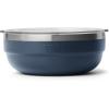 imageYETI Rambler Low Bowl Vacuum Insulated Stackable and Nestable Stainless Steel Bowl with Lid 07 Quart WhiteNavy
