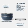 imageYETI Rambler Low Bowl Vacuum Insulated Stackable and Nestable Stainless Steel Bowl with Lid 07 Quart WhiteNavy