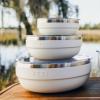 imageYETI Rambler Low Bowl Vacuum Insulated Stackable and Nestable Stainless Steel Bowl with Lid 07 Quart WhiteWhite