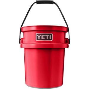 imageYETI Loadout 5Gallon Bucket Impact Resistant FishingUtility Bucket Firefly YellowRescue Red