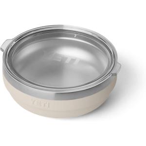 imageYETI Rambler Low Bowl Vacuum Insulated Stackable and Nestable Stainless Steel Bowl with Lid 07 Quart WhiteCape Taupe