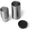 imageYETI 7 oz Flask with Color Matching Set of Shot Glasses Stainless Steel
