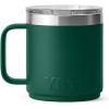 imageYETI Rambler 10 oz Ceramic Lined Stackable Mug Vacuum Insulated Stainless Steel with MagSlider Lid Tropical PinkBlack Forest Green