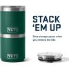 imageYETI Rambler 10 oz Stackable Lowball 20 Vacuum Insulated Stainless Steel with MagSlider Lid SeafoamBlack Forest Green