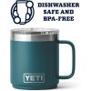 imageYETI Rambler 10 oz Stackable Mug Vacuum Insulated Stainless Steel with MagSlider Lid WhiteAgave Teal