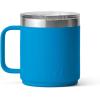 imageYETI Rambler 10 oz Stackable Mug Vacuum Insulated Stainless Steel with MagSlider Lid WhiteBig Wave Blue