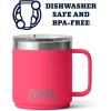 imageYETI Rambler 10 oz Stackable Mug Vacuum Insulated Stainless Steel with MagSlider Lid WhiteBimini Pink