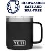 imageYETI Rambler 10 oz Stackable Mug Vacuum Insulated Stainless Steel with MagSlider Lid WhiteBlack