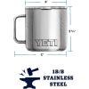 imageYETI Rambler 10 oz Stackable Mug Vacuum Insulated Stainless Steel with MagSlider Lid WhiteCharcoal