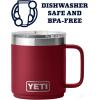imageYETI Rambler 10 oz Stackable Mug Vacuum Insulated Stainless Steel with MagSlider Lid WhiteHarvest Red