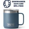 imageYETI Rambler 10 oz Stackable Mug Vacuum Insulated Stainless Steel with MagSlider Lid WhiteNordic Blue