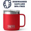 imageYETI Rambler 10 oz Stackable Mug Vacuum Insulated Stainless Steel with MagSlider Lid WhiteRescue Red
