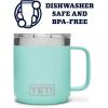 imageYETI Rambler 10 oz Stackable Mug Vacuum Insulated Stainless Steel with MagSlider Lid WhiteSeafoam