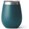 imageYETI Rambler 10 oz Wine Tumbler Vacuum Insulated Stainless Steel with MagSlider Lid NavyAgave Teal