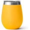 imageYETI Rambler 10 oz Wine Tumbler Vacuum Insulated Stainless Steel with MagSlider Lid NavyAlpine Yellow