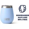 imageYETI Rambler 10 oz Wine Tumbler Vacuum Insulated Stainless Steel with MagSlider Lid NavyBig Sky Blue