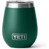 imageYETI Rambler 10 oz Wine Tumbler Vacuum Insulated Stainless Steel with MagSlider Lid NavyBlack Forest Green