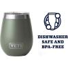 imageYETI Rambler 10 oz Wine Tumbler Vacuum Insulated Stainless Steel with MagSlider Lid NavyCamp Green