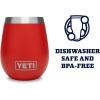 imageYETI Rambler 10 oz Wine Tumbler Vacuum Insulated Stainless Steel with MagSlider Lid NavyCanyon Red