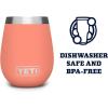 imageYETI Rambler 10 oz Wine Tumbler Vacuum Insulated Stainless Steel with MagSlider Lid NavyCoral