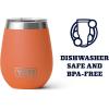 imageYETI Rambler 10 oz Wine Tumbler Vacuum Insulated Stainless Steel with MagSlider Lid NavyHigh Desert Clay