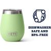 imageYETI Rambler 10 oz Wine Tumbler Vacuum Insulated Stainless Steel with MagSlider Lid NavyKey Lime