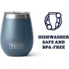 imageYETI Rambler 10 oz Wine Tumbler Vacuum Insulated Stainless Steel with MagSlider Lid NavyNordic Blue