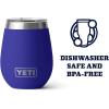 imageYETI Rambler 10 oz Wine Tumbler Vacuum Insulated Stainless Steel with MagSlider Lid NavyOffshore Blue