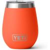 imageYETI Rambler 10 oz Wine Tumbler Vacuum Insulated Stainless Steel with MagSlider Lid NavyPapaya