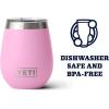 imageYETI Rambler 10 oz Wine Tumbler Vacuum Insulated Stainless Steel with MagSlider Lid NavyPower Pink