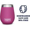 imageYETI Rambler 10 oz Wine Tumbler Vacuum Insulated Stainless Steel with MagSlider Lid NavyPrickly Pear