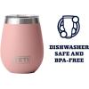 imageYETI Rambler 10 oz Wine Tumbler Vacuum Insulated Stainless Steel with MagSlider Lid NavySandstone Pink