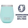 imageYETI Rambler 10 oz Wine Tumbler Vacuum Insulated Stainless Steel with MagSlider Lid NavySeafoam